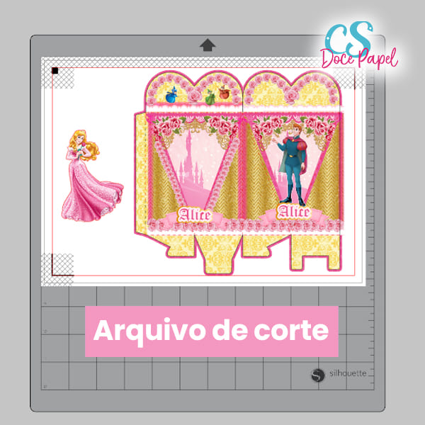 Arquivo de Corte Topo de Bolo Barbie Princesa